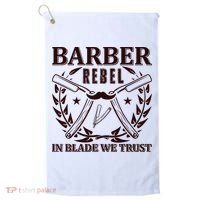 Barber Rebel In Blade We Trust Golf Towel thumb 0