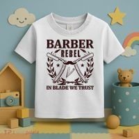 Barber Rebel In Blade We Trust Toddler T-Shirt thumb 3