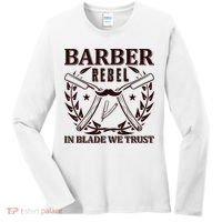 Barber Rebel In Blade We Trust Women's Long Sleeve Shirt thumb 0