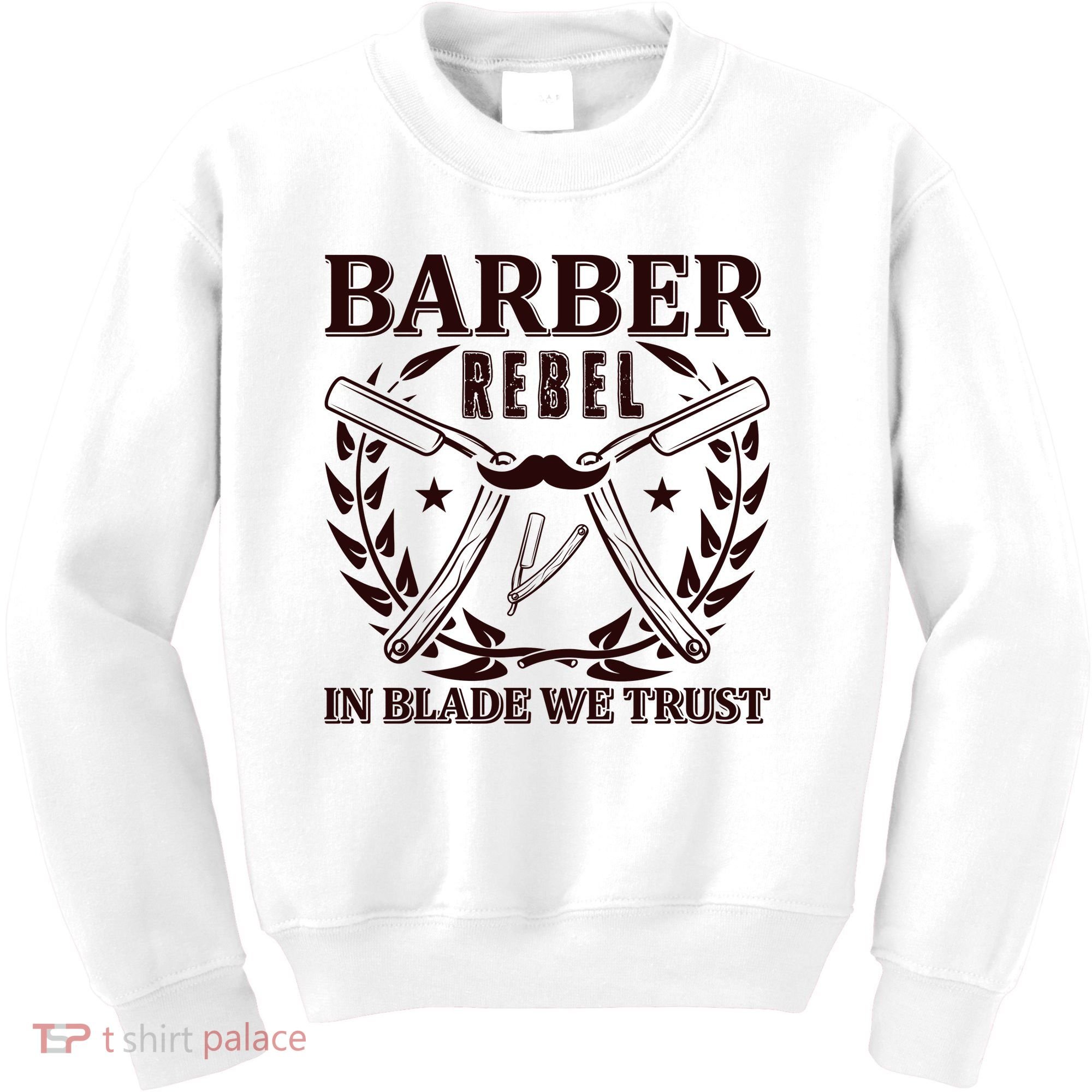 Barber Rebel In Blade We Trust Kids Sweatshirt