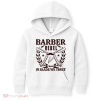 Barber Rebel In Blade We Trust Kids Hoodie thumb 0