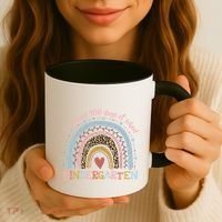 Boho Rainbow I Survived 100 Days Of Kindergarten Student Gift Coffee Mug thumb 3