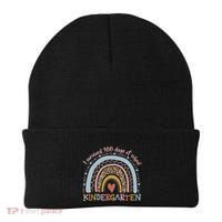 Boho Rainbow I Survived 100 Days Of Kindergarten Student Gift Beanie thumb 0