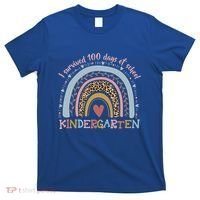 Boho Rainbow I Survived 100 Days Of Kindergarten Student Gift T-Shirt thumb 0