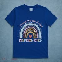 Boho Rainbow I Survived 100 Days Of Kindergarten Student Gift T-Shirt thumb 5