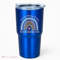 Boho Rainbow I Survived 100 Days Of Kindergarten Student Gift Tumbler thumb 0