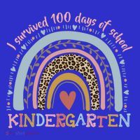 Boho Rainbow I Survived 100 Days Of Kindergarten Student Gift Mousepad thumb 1