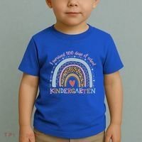 Boho Rainbow I Survived 100 Days Of Kindergarten Student Gift Toddler T-Shirt thumb 2