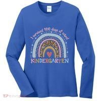 Boho Rainbow I Survived 100 Days Of Kindergarten Student Gift Women's Long Sleeve Shirt thumb 0