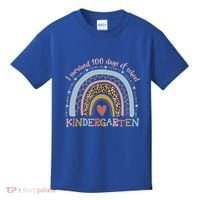 Boho Rainbow I Survived 100 Days Of Kindergarten Student Gift Kids T-Shirt thumb 0
