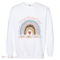 Boho Rainbow I Survived 100 Days Of Kindergarten Student Gift Garment-Dyed Sweatshirt thumb 0