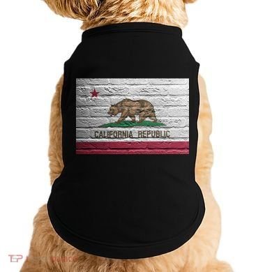 Brick California Republic Bear Flag Doggie Tank