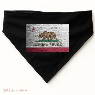 Brick California Republic Bear Flag USA-Made Doggie Bandana