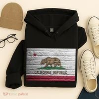 Brick California Republic Bear Flag Hoodie thumb 4