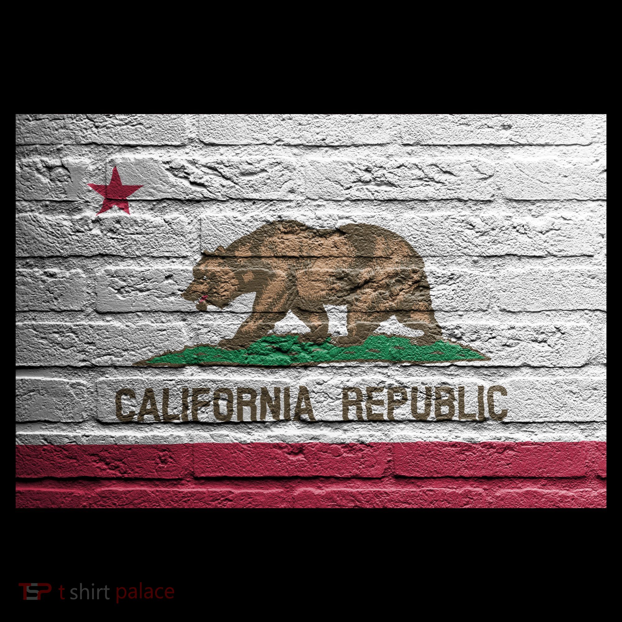 Brick California Republic Bear Flag Hoodie