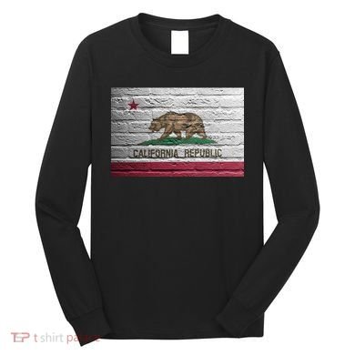 Brick California Republic Bear Flag Long Sleeve Shirt