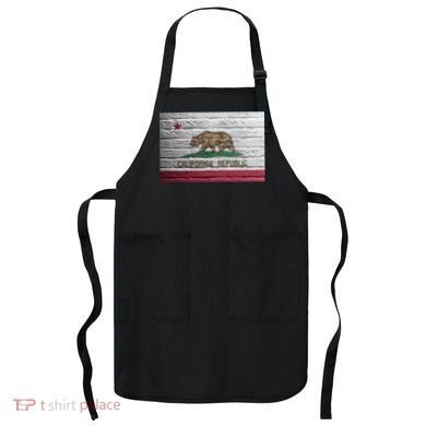 Brick California Republic Bear Flag Apron