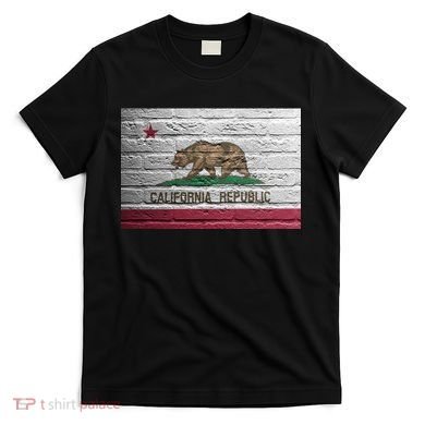 Brick California Republic Bear Flag T-Shirt