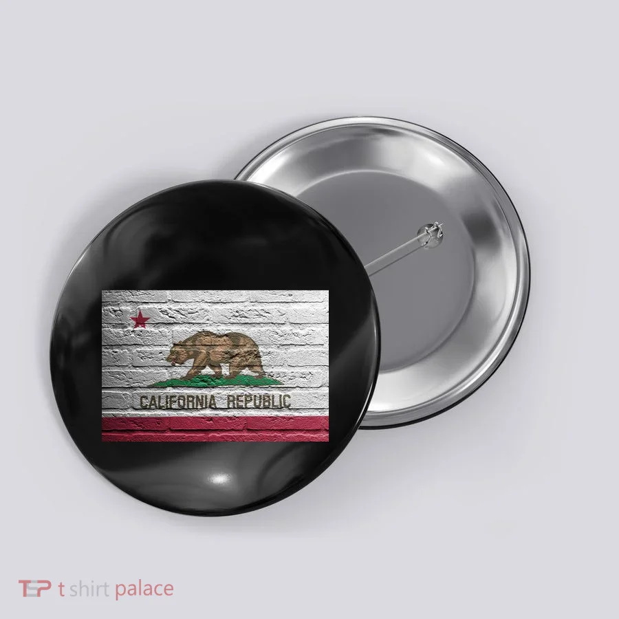 Brick California Republic Bear Flag Button