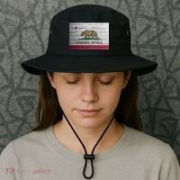 Brick California Republic Bear Flag Bucket Hat thumb 3