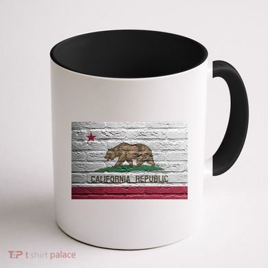 Brick California Republic Bear Flag Coffee Mug back