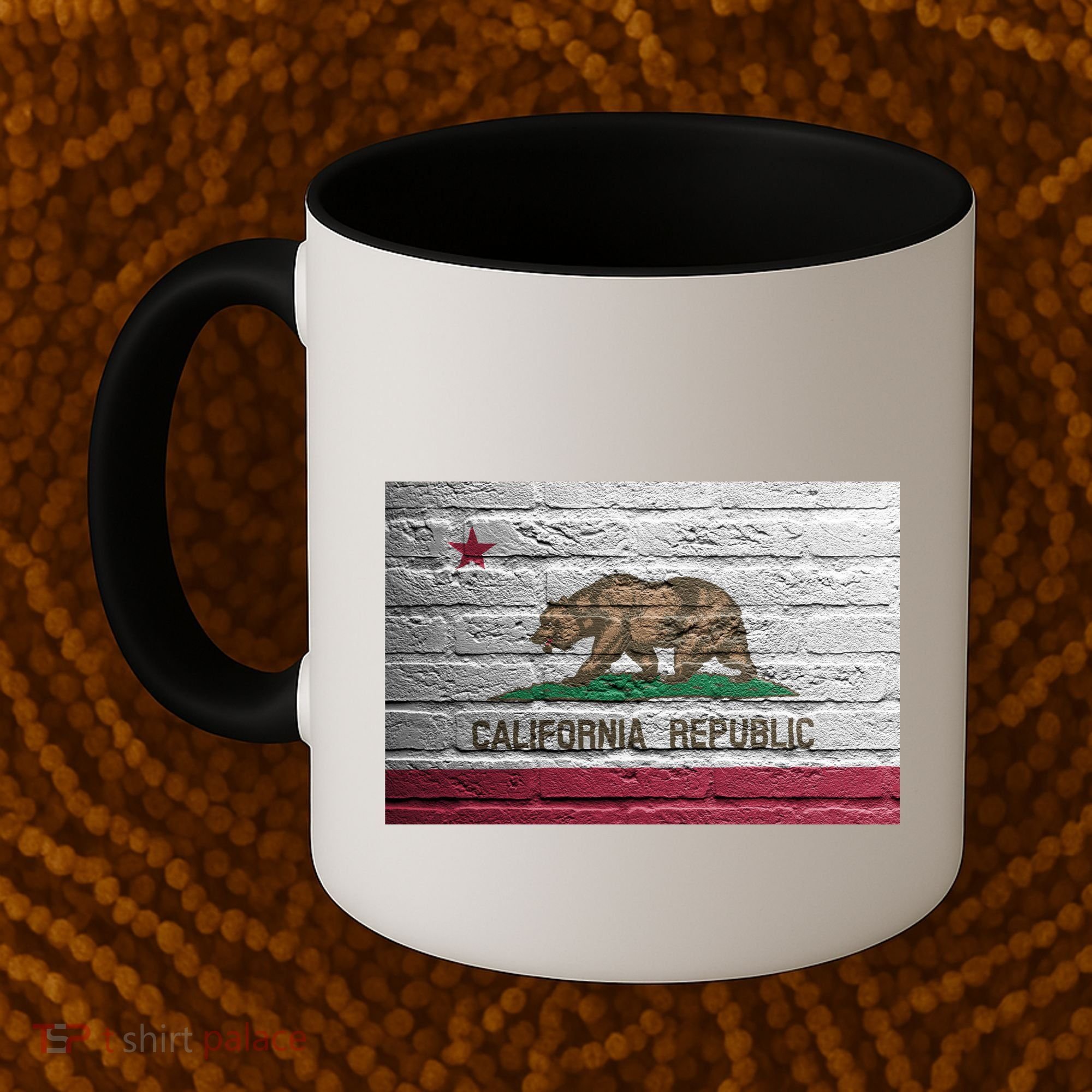 Brick California Republic Bear Flag Coffee Mug