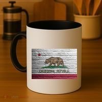 Brick California Republic Bear Flag Coffee Mug thumb 4