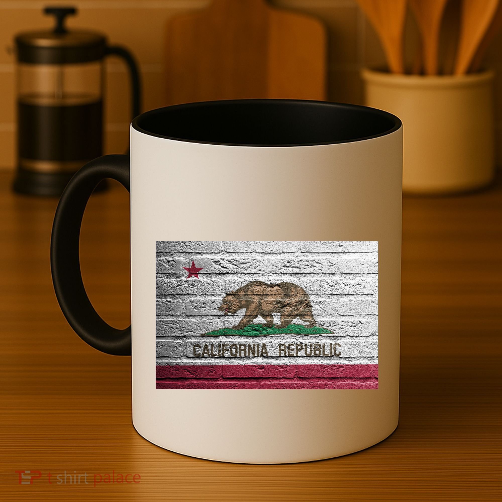 Brick California Republic Bear Flag Coffee Mug