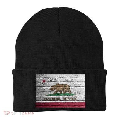 Brick California Republic Bear Flag Beanie