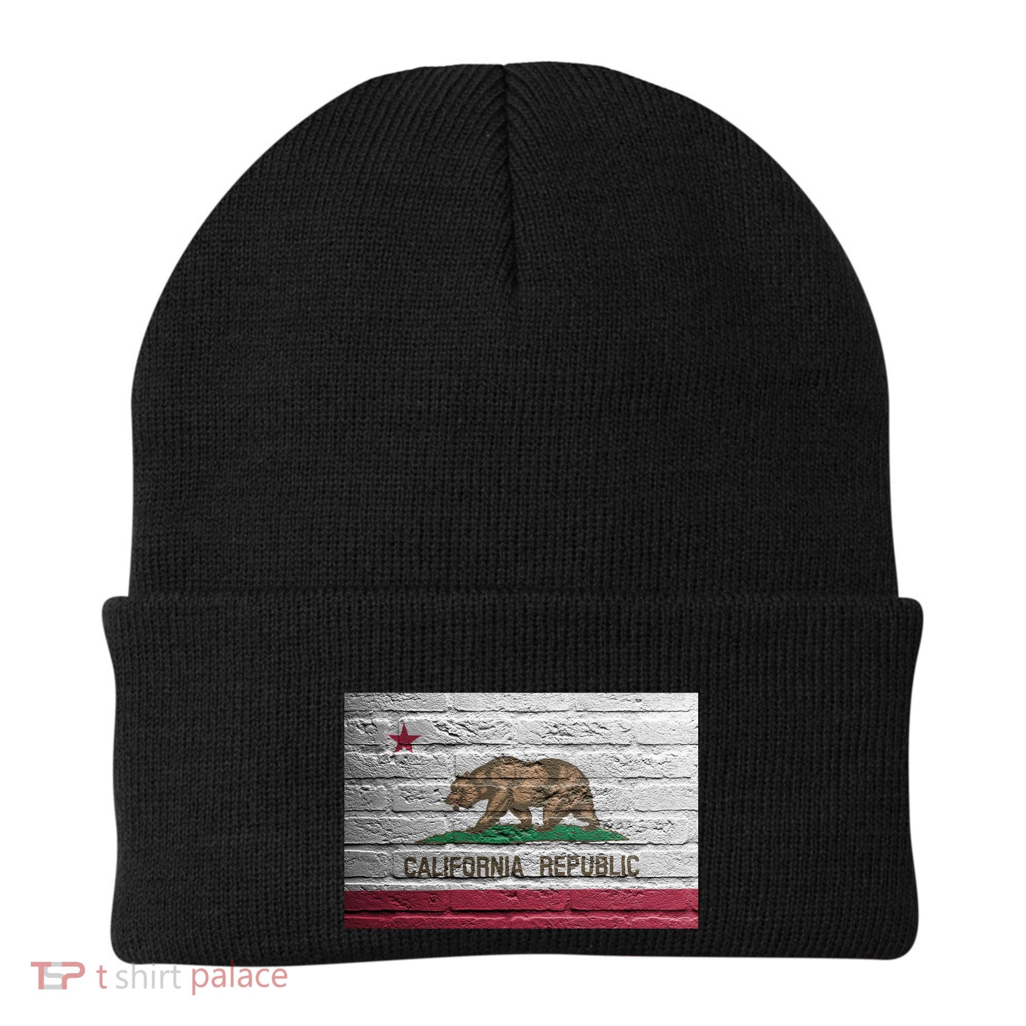 Brick California Republic Bear Flag Beanie