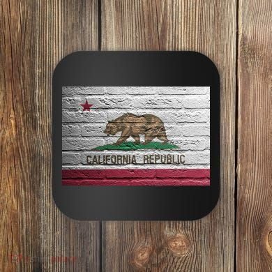 Brick California Republic Bear Flag Coaster