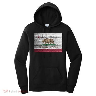 Brick California Republic Bear Flag Women's Hoodie