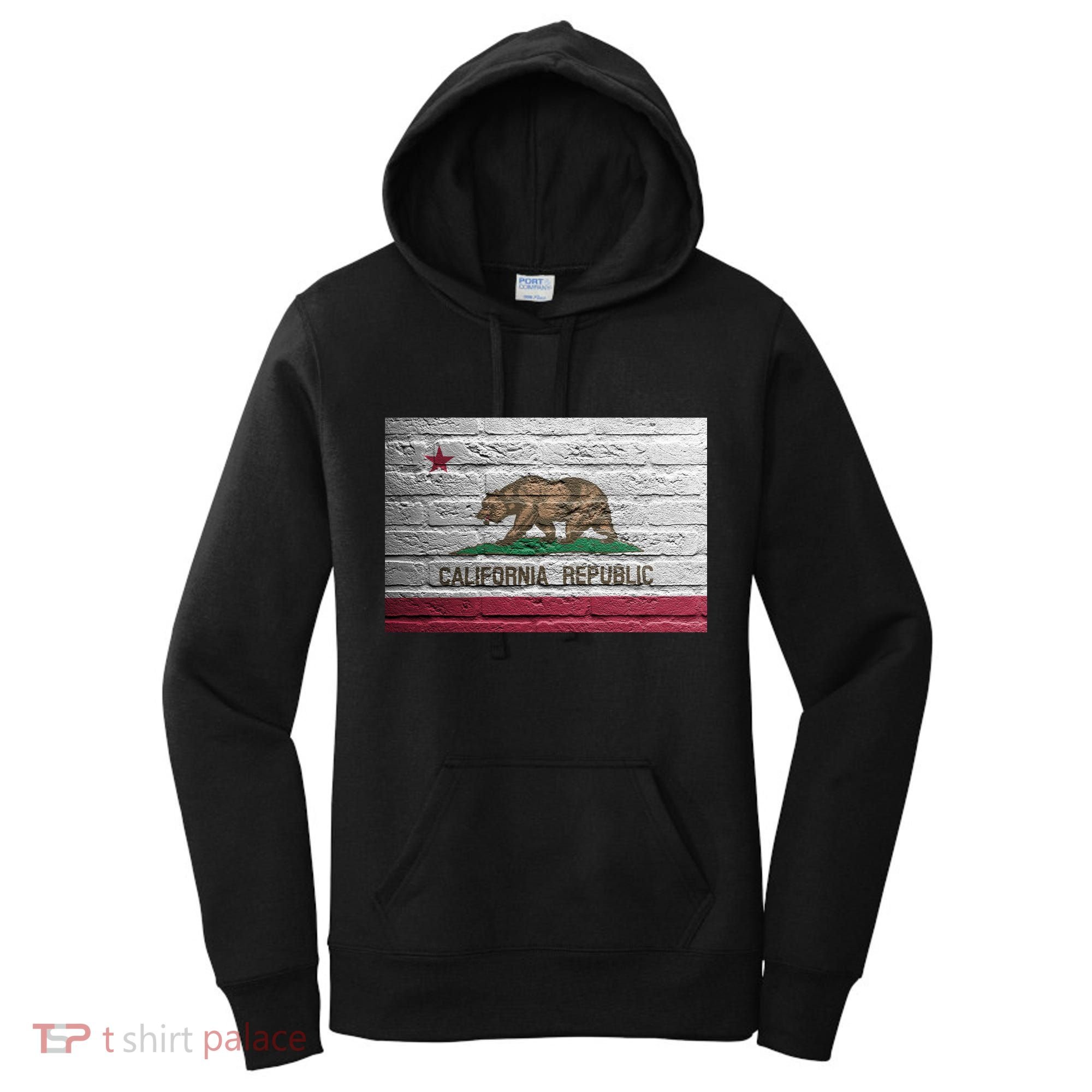 Brick California Republic Bear Flag Women's Hoodie