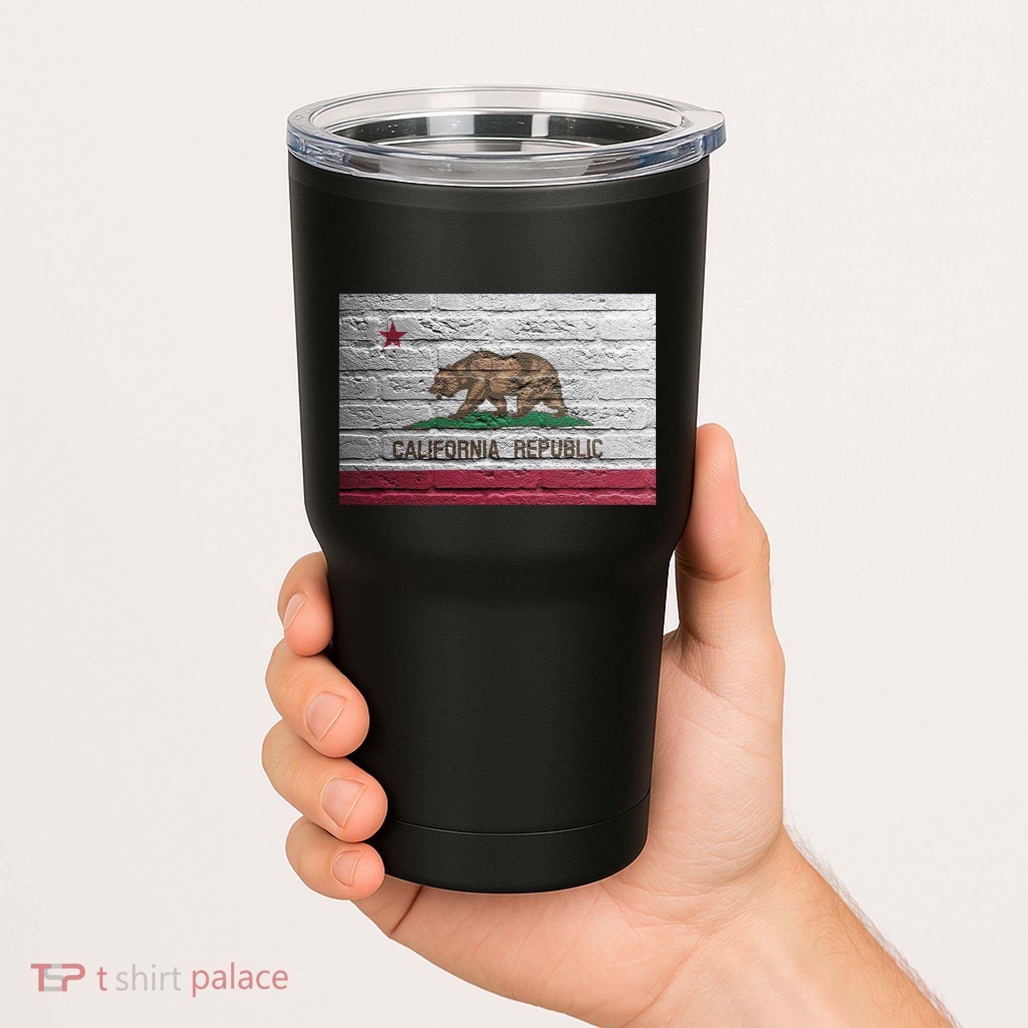 Brick California Republic Bear Flag Tumbler
