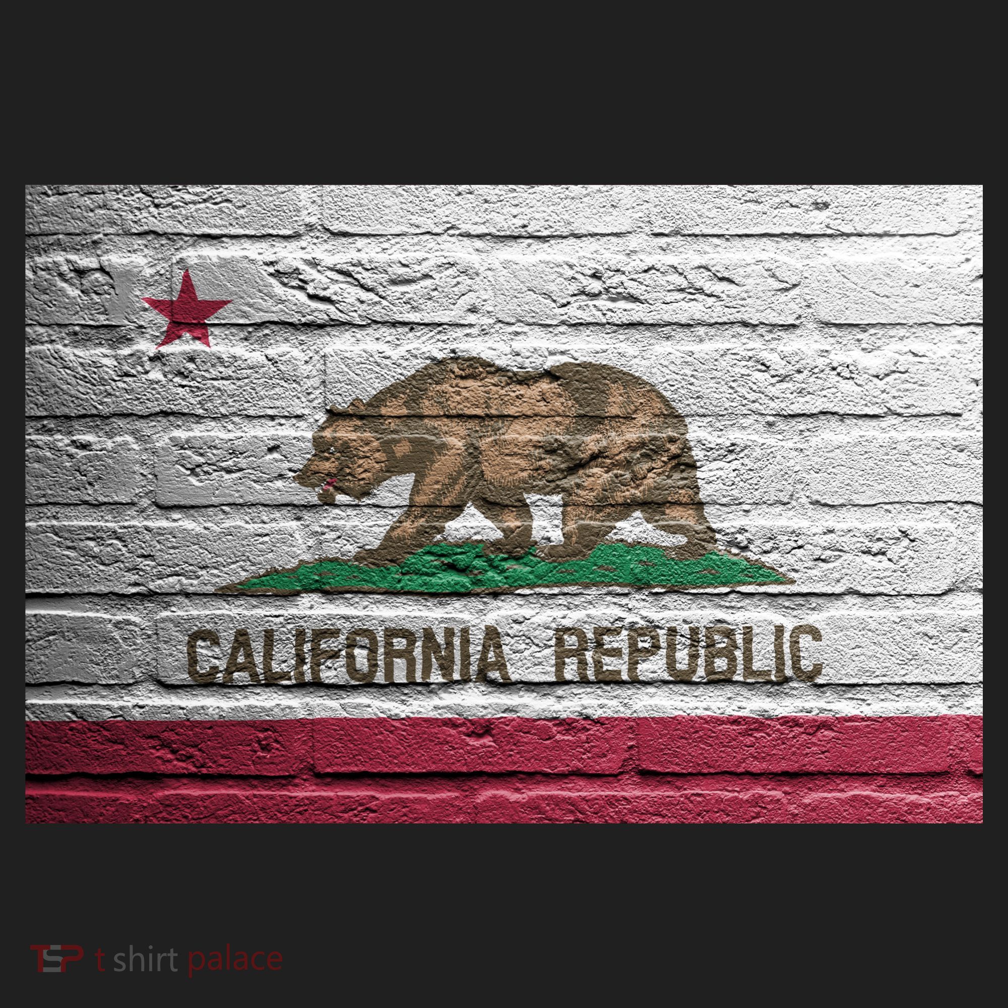 Brick California Republic Bear Flag Tumbler