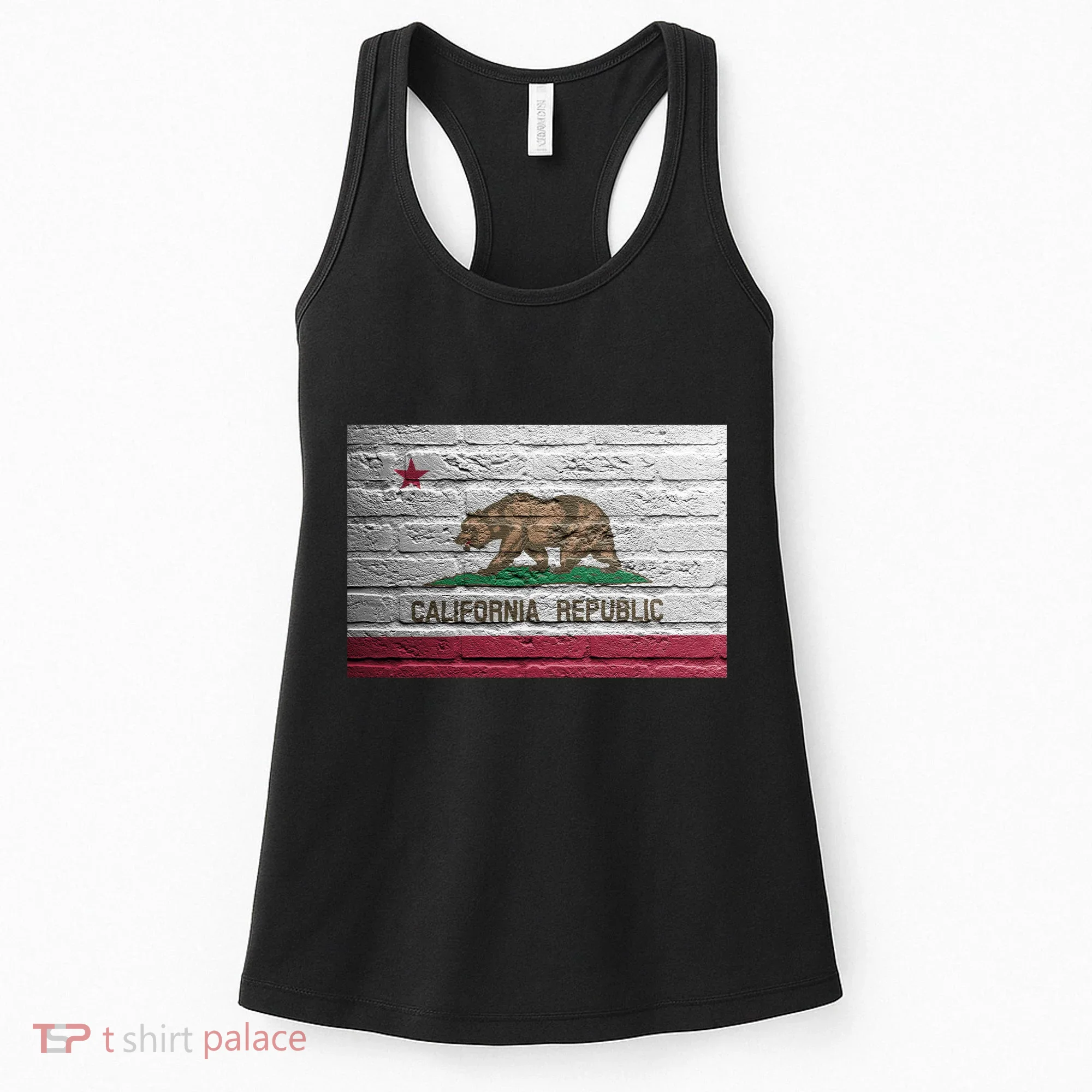 Brick California Republic Bear Flag Women's Tank Top