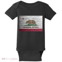 Brick California Republic Bear Flag Baby Bodysuit thumb 0