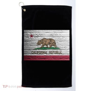 Brick California Republic Bear Flag Golf Towel