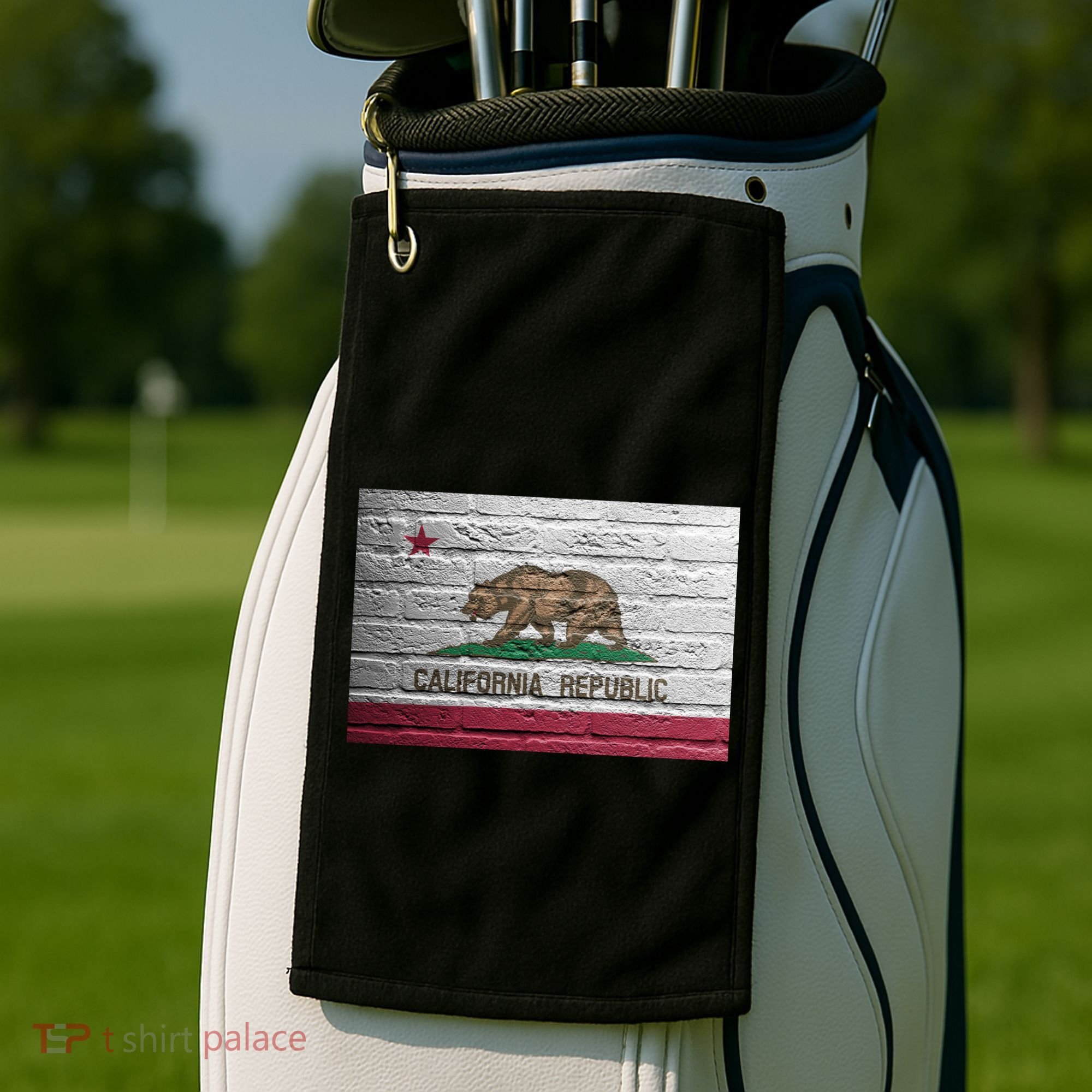 Brick California Republic Bear Flag Golf Towel
