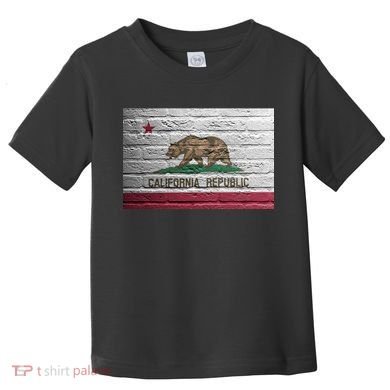 Brick California Republic Bear Flag Toddler T-Shirt