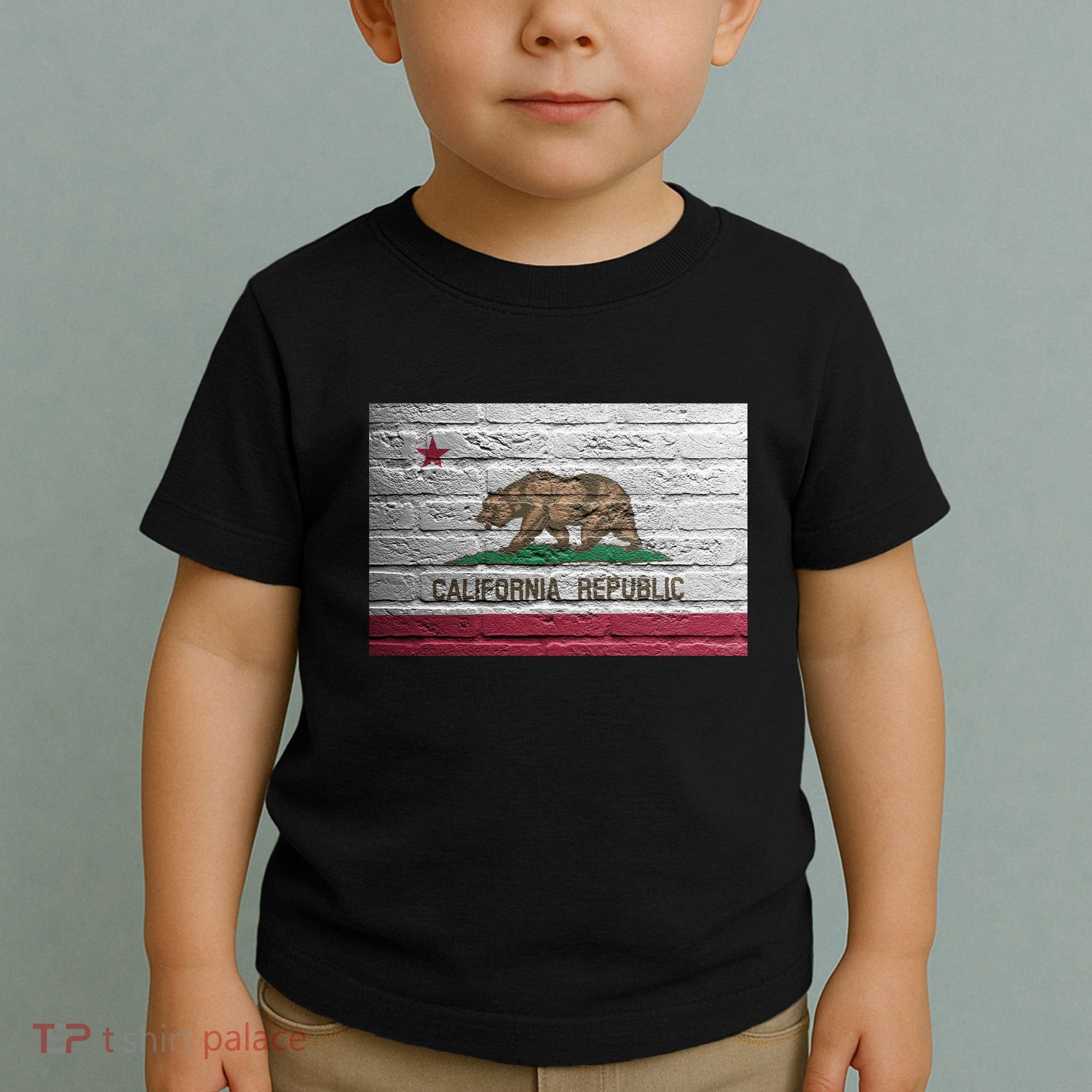 Brick California Republic Bear Flag Toddler T-Shirt