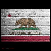 Brick California Republic Bear Flag Women's Long Sleeve Shirt thumb 2