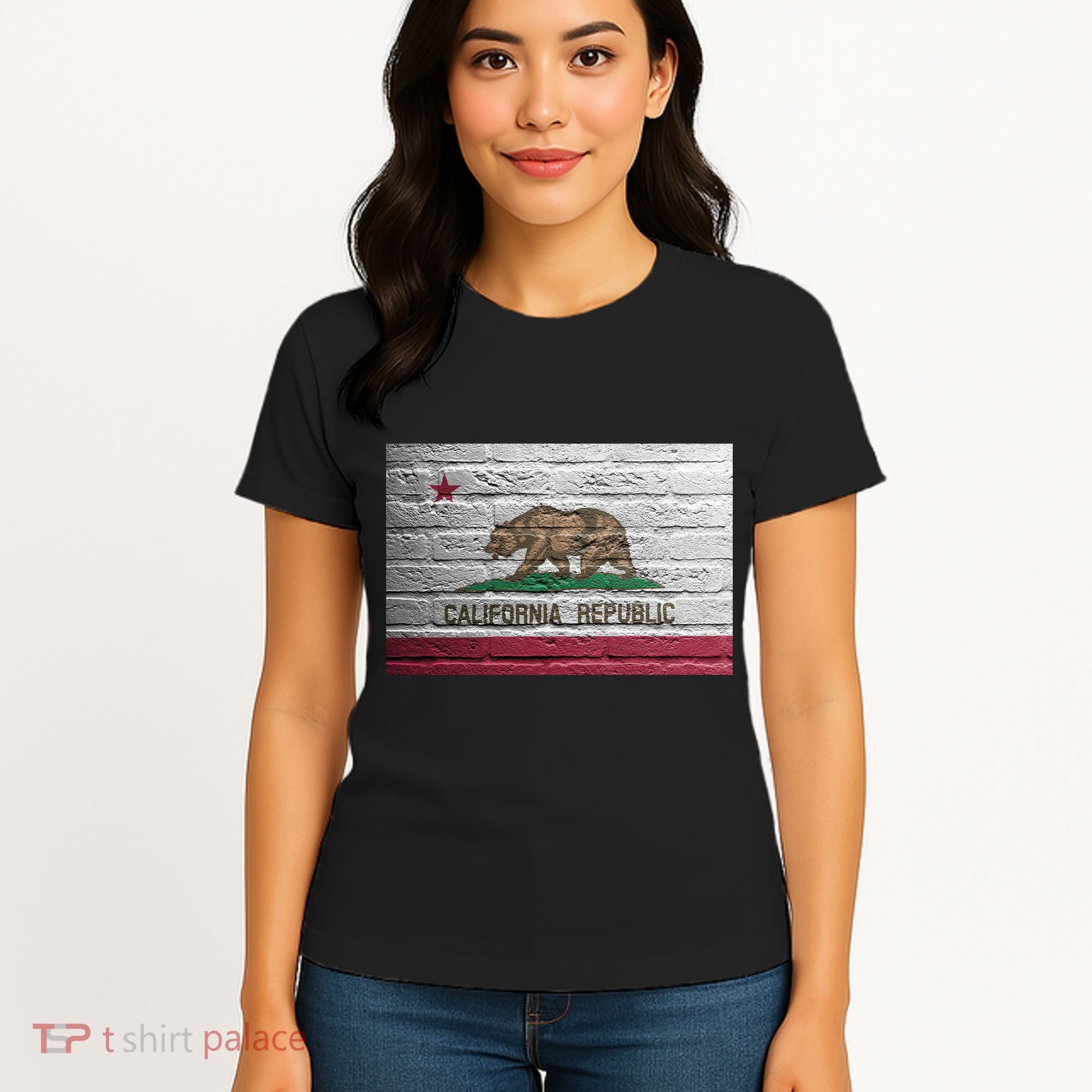 Brick California Republic Bear Flag Women's T-Shirt