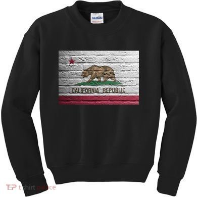 Brick California Republic Bear Flag Kids Sweatshirt