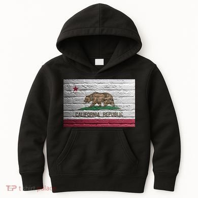 Brick California Republic Bear Flag Kids Hoodie