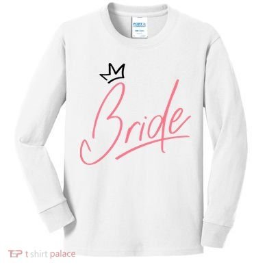 Bride Crown Kids Long Sleeve Shirt