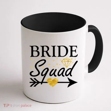 Bride Squad Arrow Coffee Mug back
