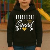 Bride Squad Arrow Kids Hoodie thumb 3