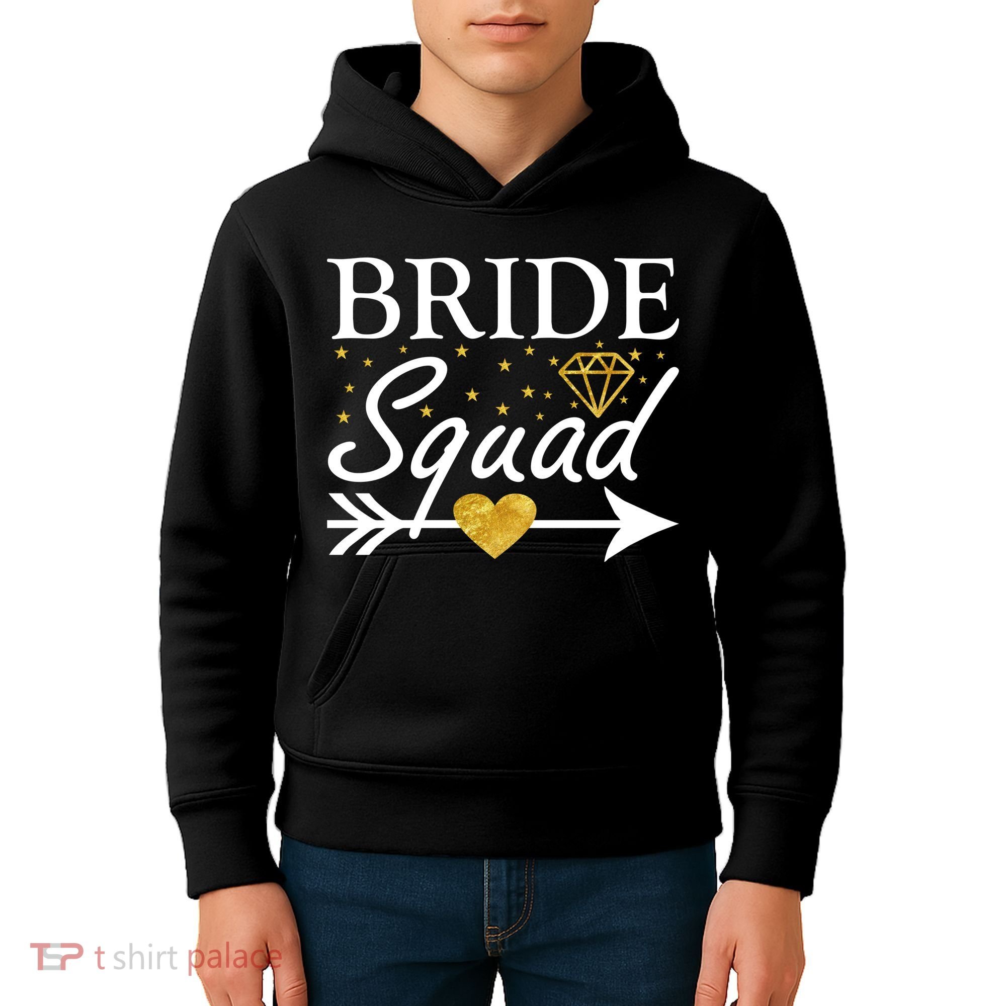 Bride Squad Arrow Kids Hoodie
