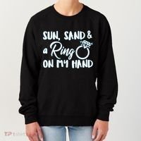 Bride Sun Sand & A Ring On My Hand Women's Sweatshirt thumb 0
